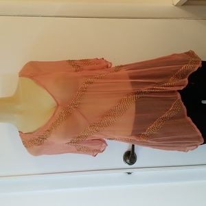 Nwt Free People Sheer Beaded top.🔥💖
